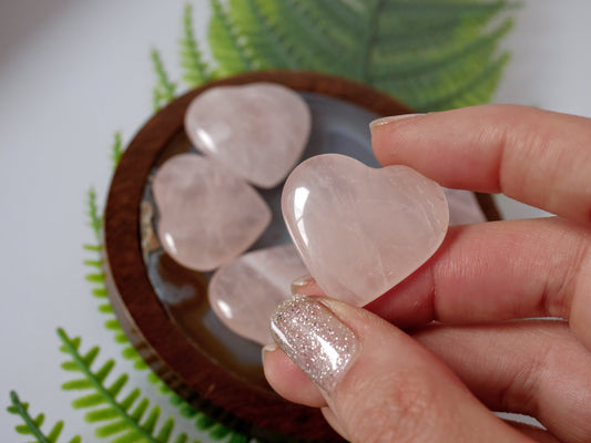 Rose Quartz Mini Heart Carving