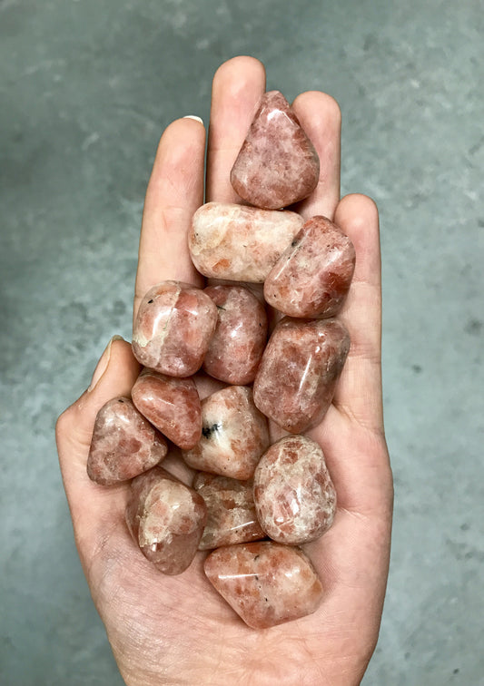 Sunstone tumbled stone