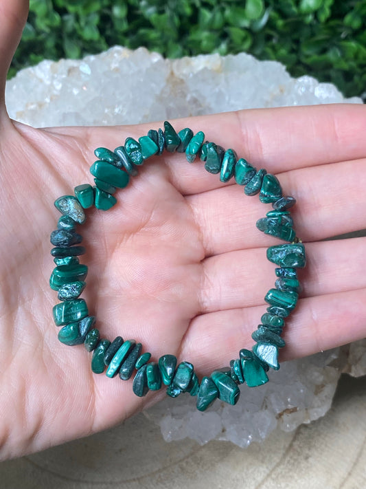 Malachite Chip Bracelet