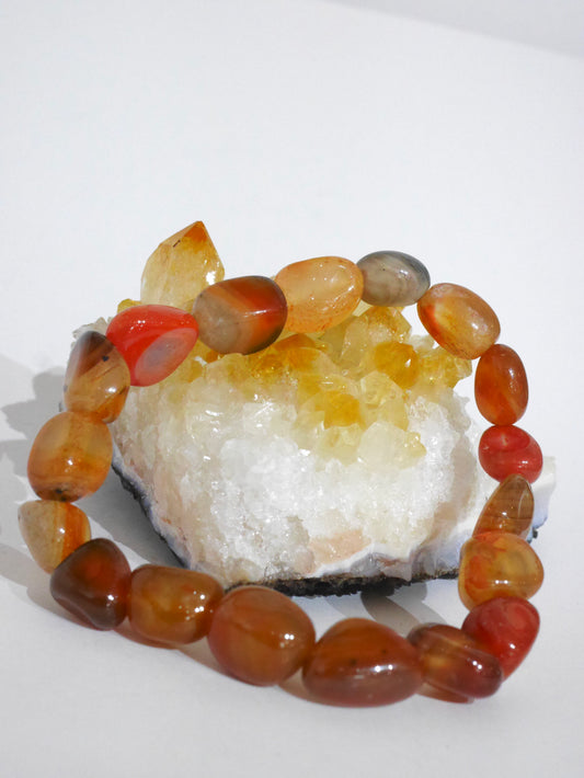 Carnelian tumbled bracelet