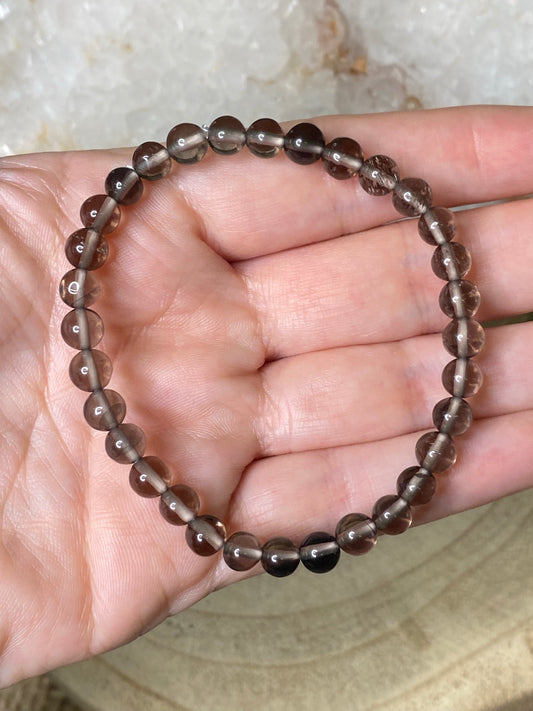 Smoky Quartz Bracelet 6mm