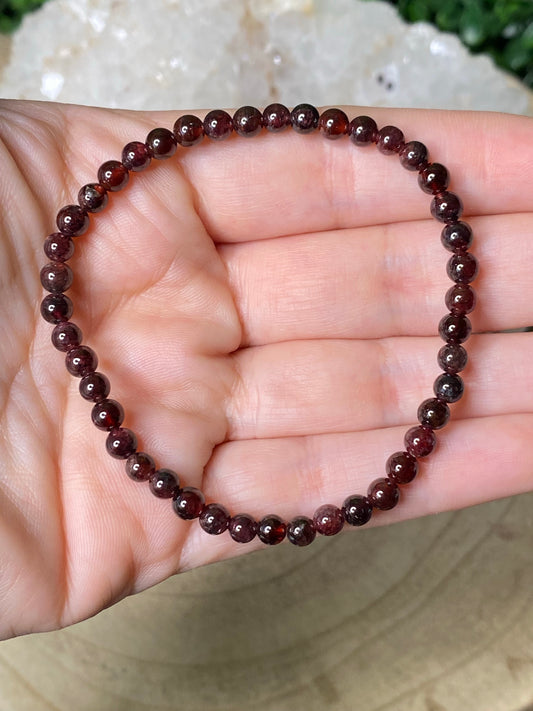 Garnet Bracelet 4mm