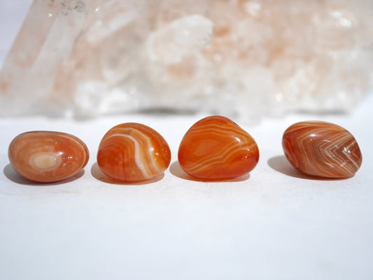 Carnelian tumbled stone