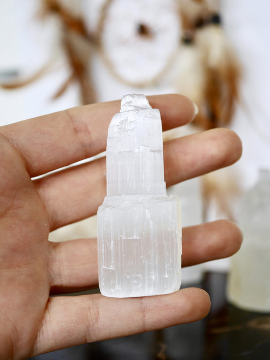 Mini selenite tower / ring holder