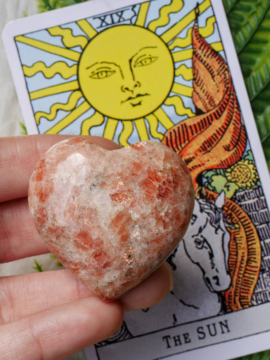 Sunstone Heart Carving