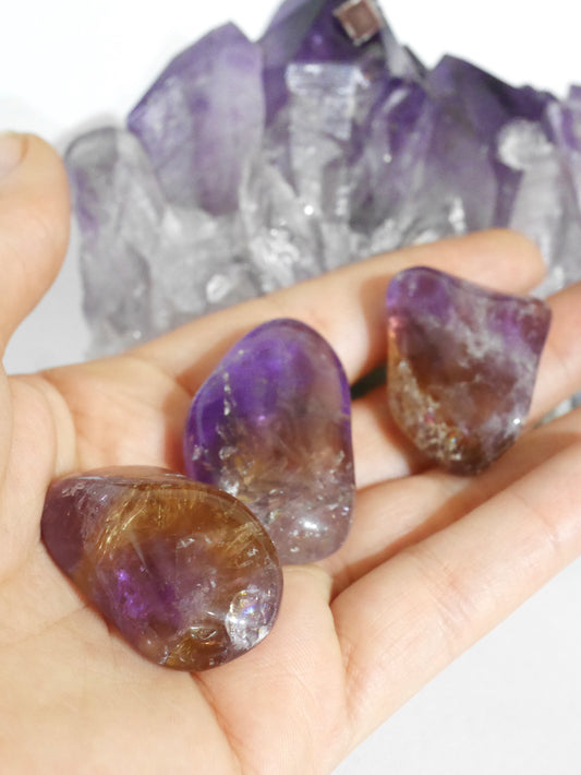 Ametrine tumbled stone